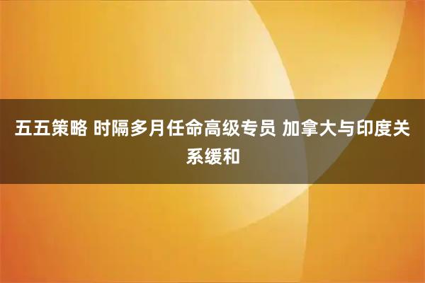 五五策略 时隔多月任命高级专员 加拿大与印度关系缓和